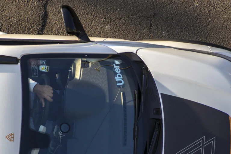 Uber driver in the car