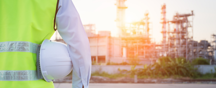 Man on the job at an oilfield